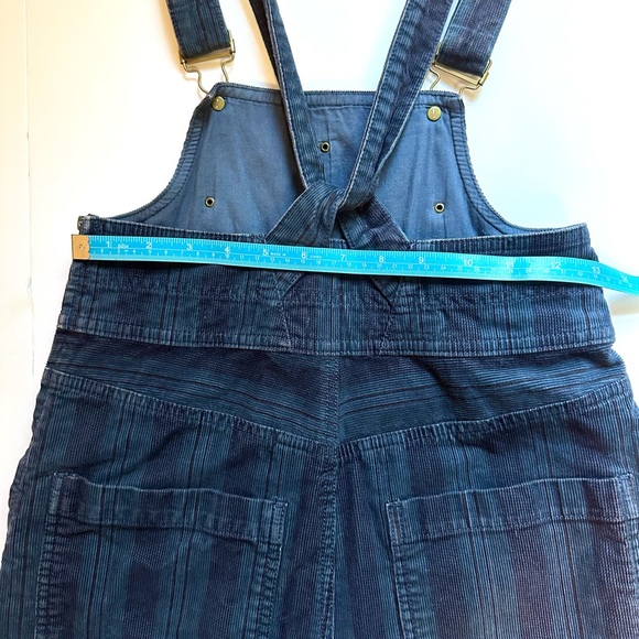 Anthropologie Pilcro Navy Blue Striped Corduroy Overalls size 25 - Picture 10 of 16